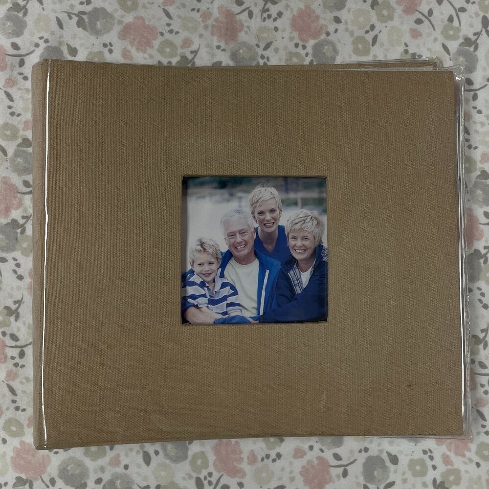 Tan Photo Album - Approx. 8" Square pages - Insert for Cover Photo